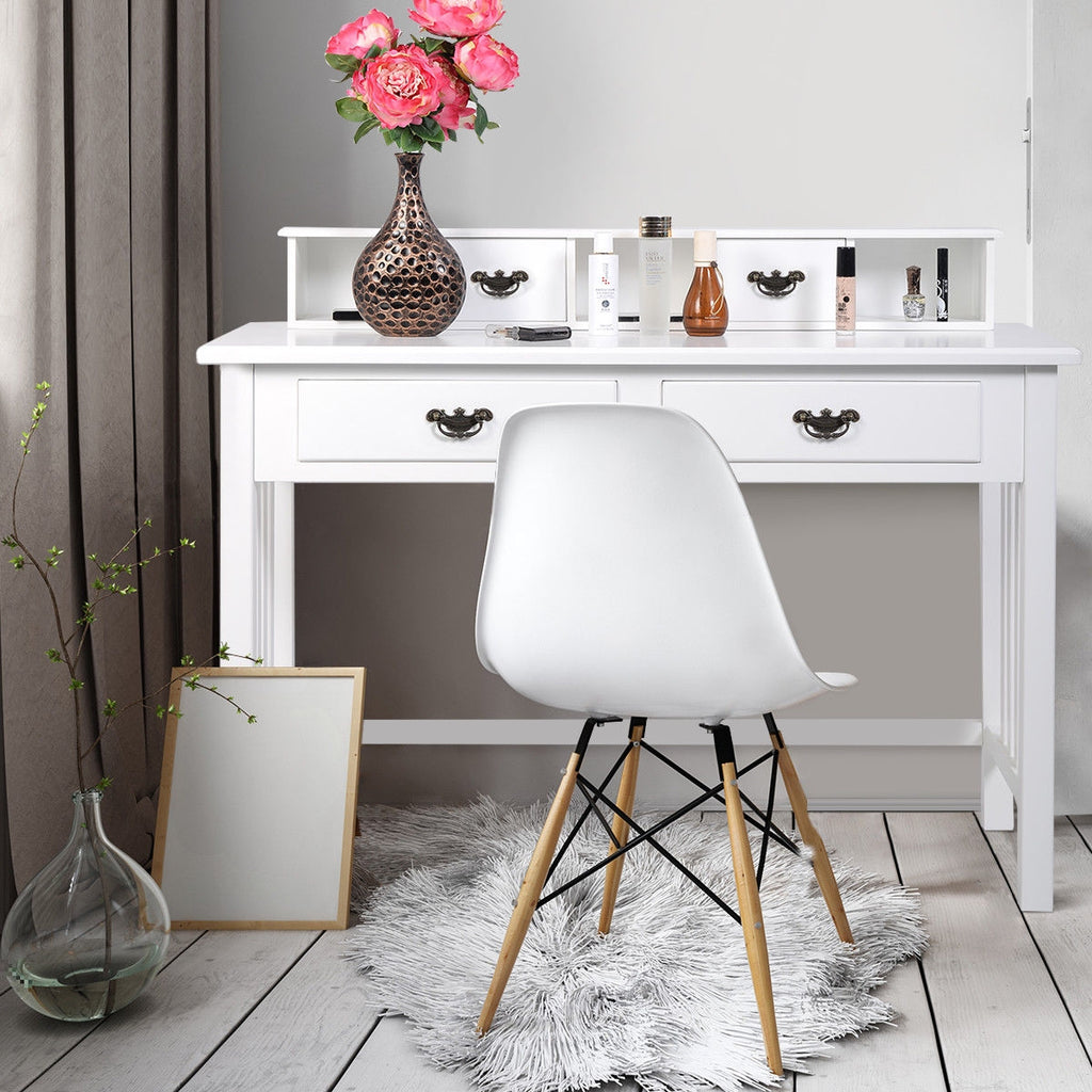 4-Drawer Computer Desk with Floating Organizer