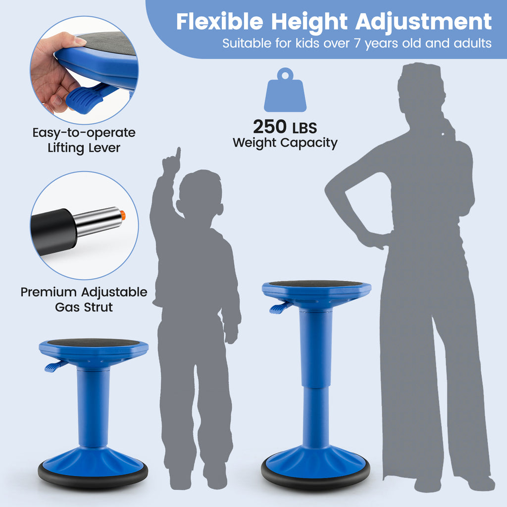 Adjustable Wobble Stool for Kids – Navy Active Learning Chair