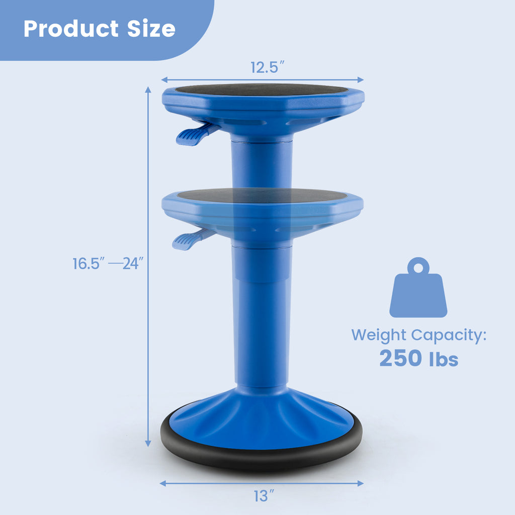 Adjustable Wobble Stool for Kids – Navy Active Learning Chair