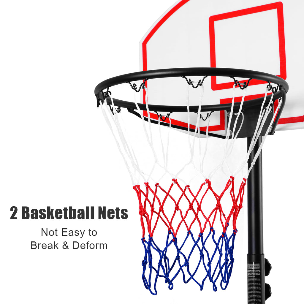 Adjustable Indoor/Outdoor Basketball Hoop System with Wheels