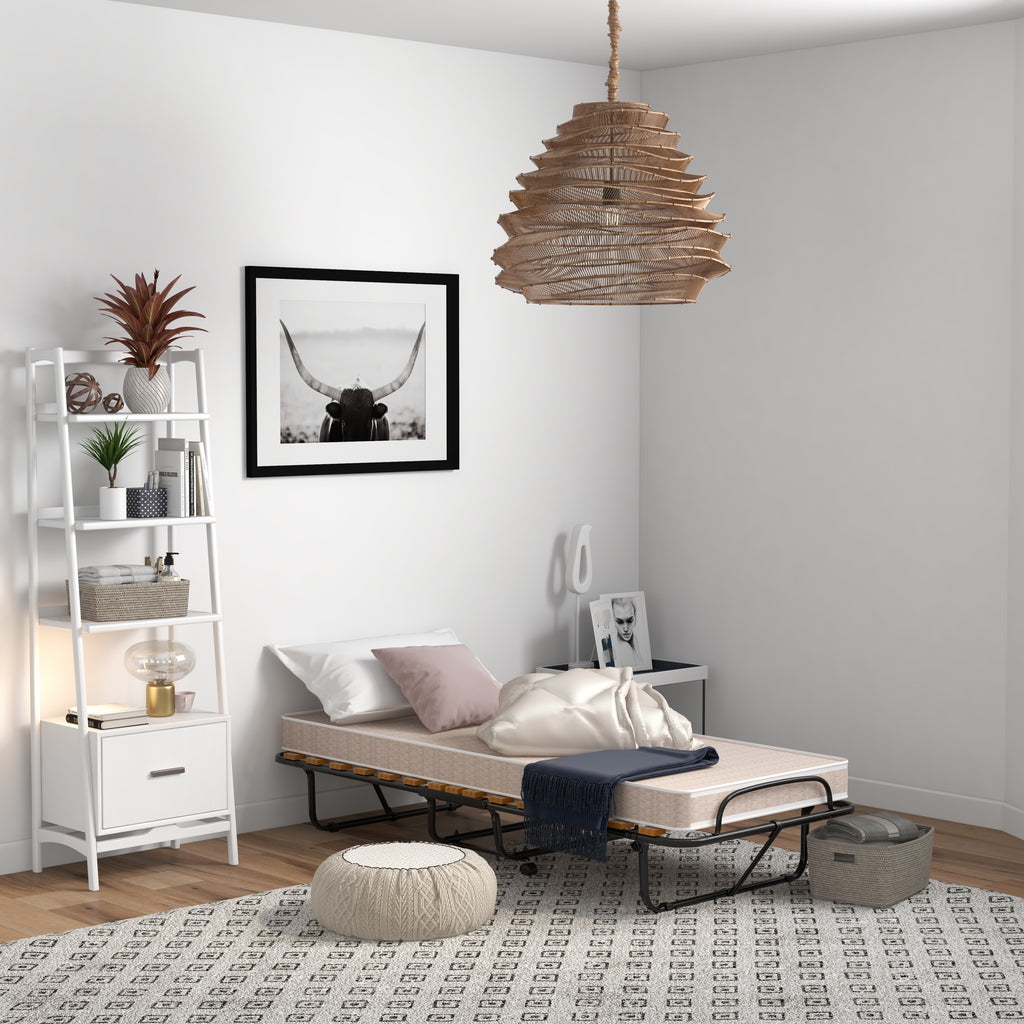 Folding Guest Bed with Memory Foam Mattress - Bed Clips