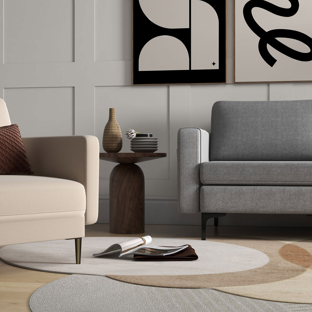 Loveseat Sofa with Storage Pocket - Gray