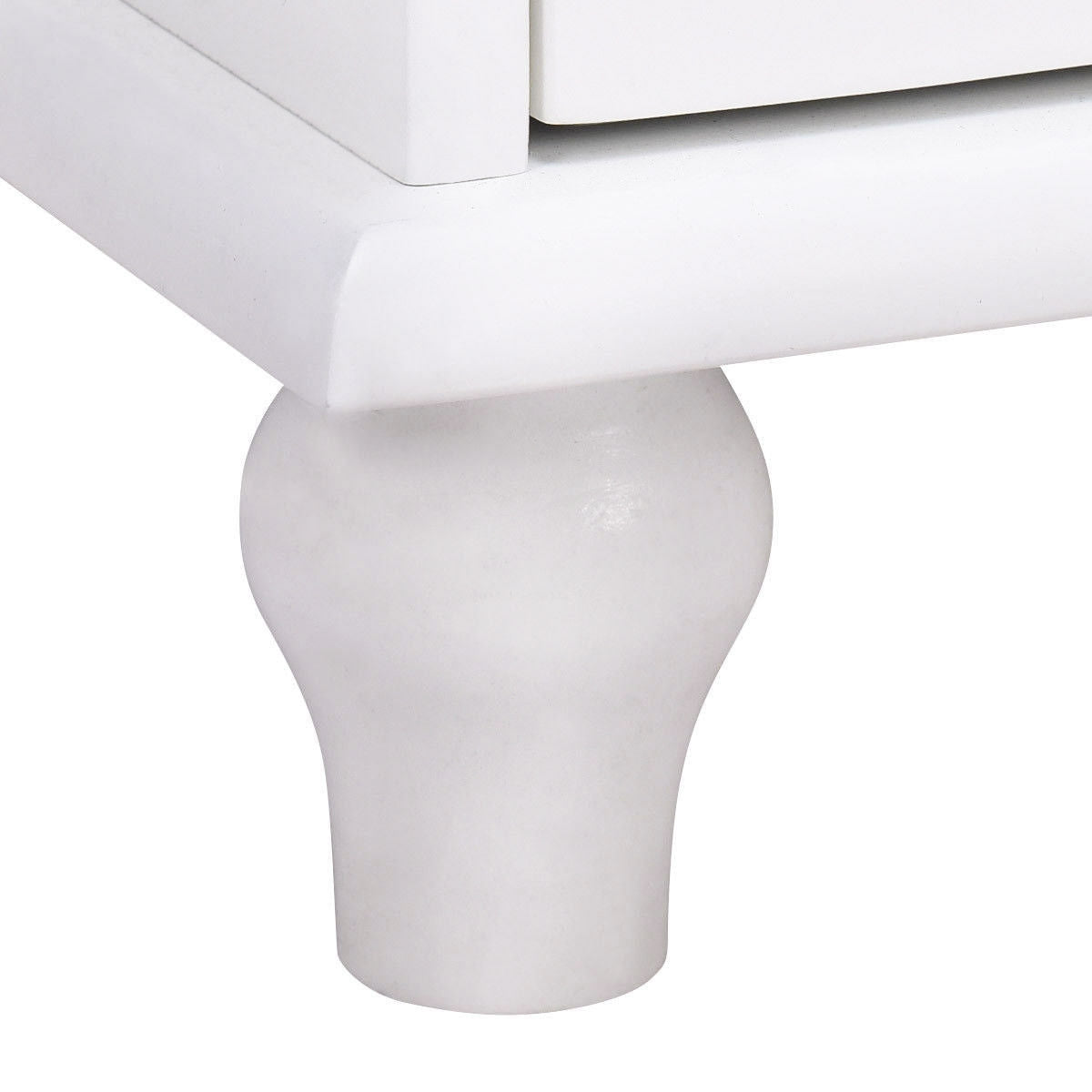 White Wooden 2-Door Storage Cabinet Cupboard