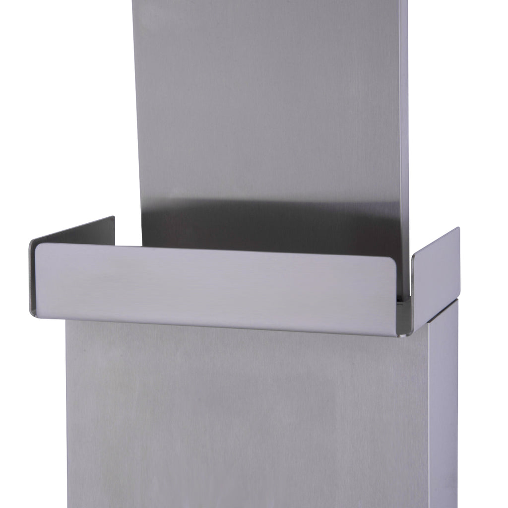 59” Stainless Steel Shower Panel with Massage Jets and Hand