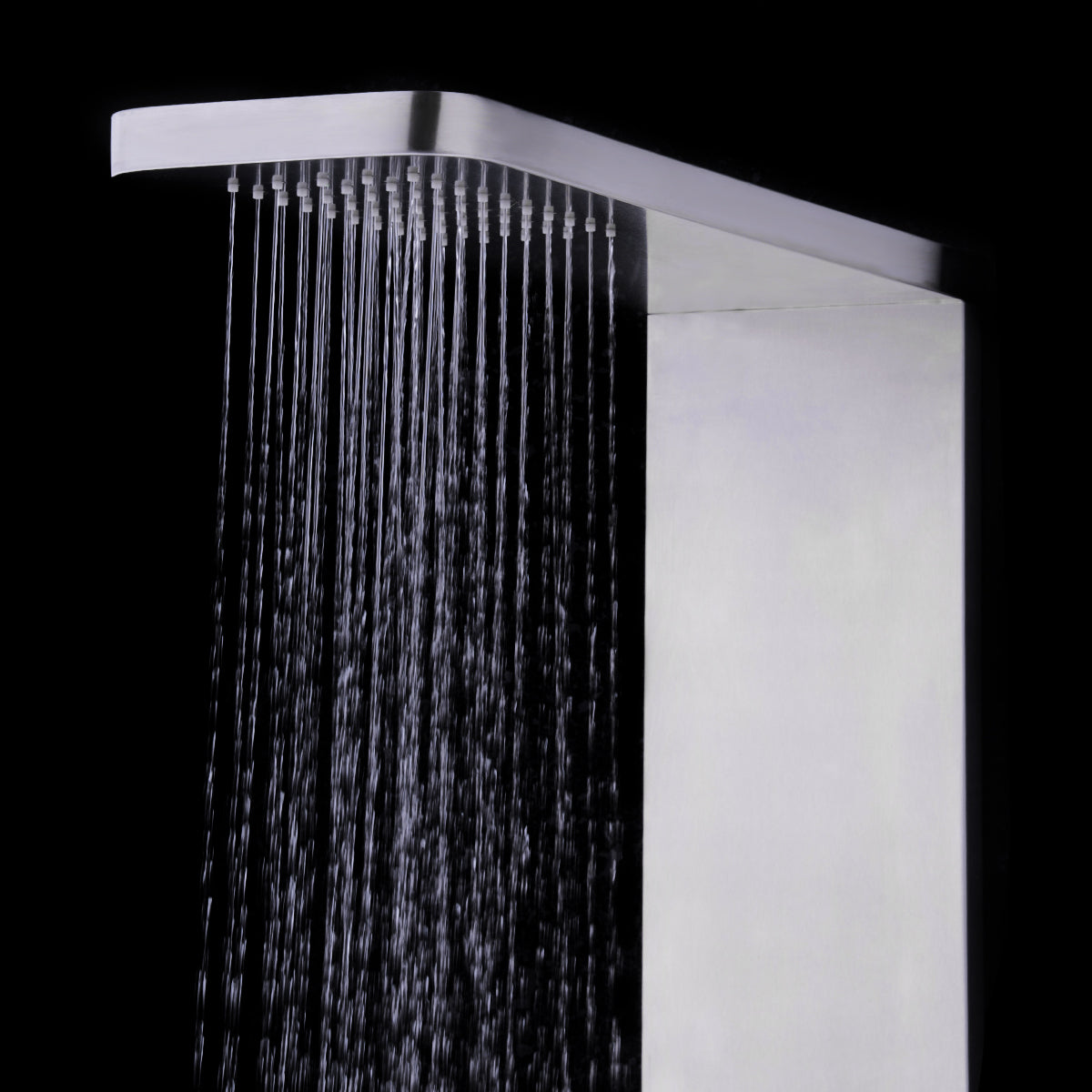59” Stainless Steel Shower Panel with Massage Jets and Hand