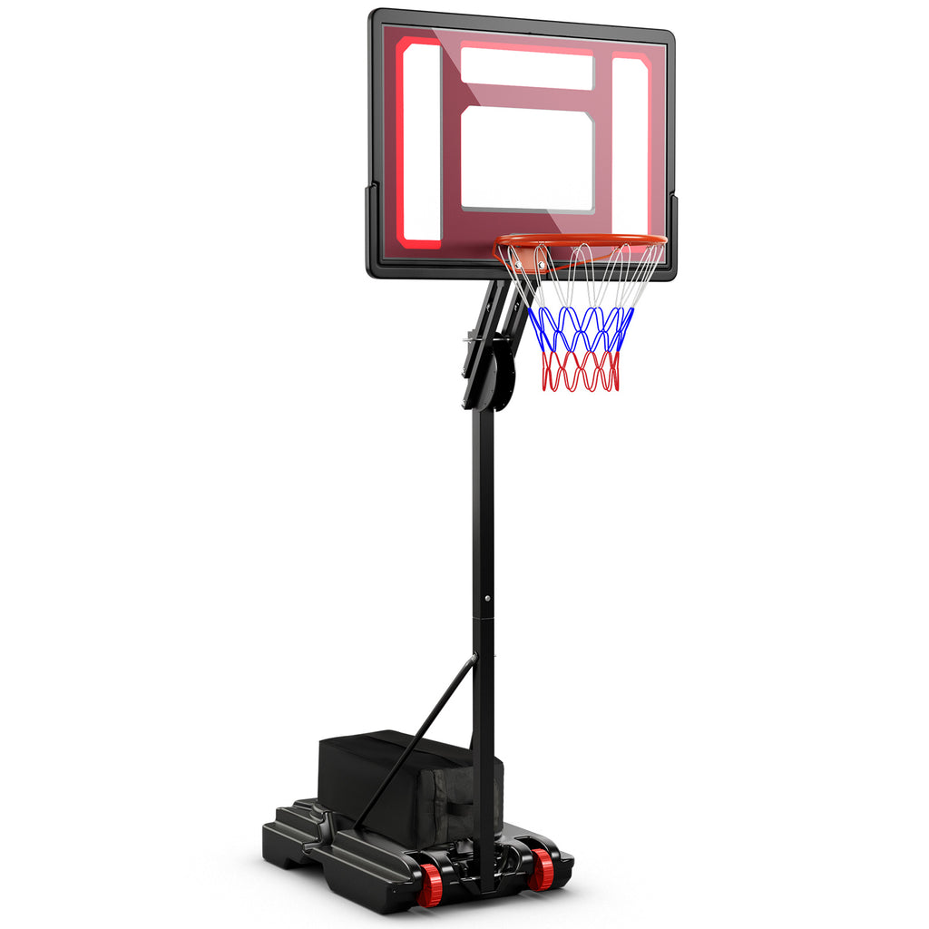 Adjustable Indoor Outdoor Basketball Hoop with Backboard and Net
