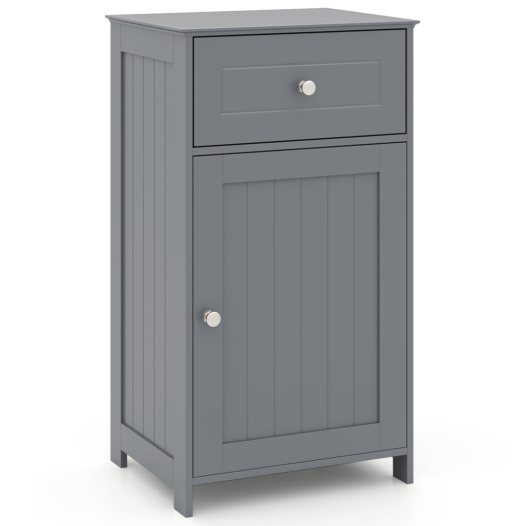 Bathroom Cabinet with Drawer Single Door Adjustable Shelf