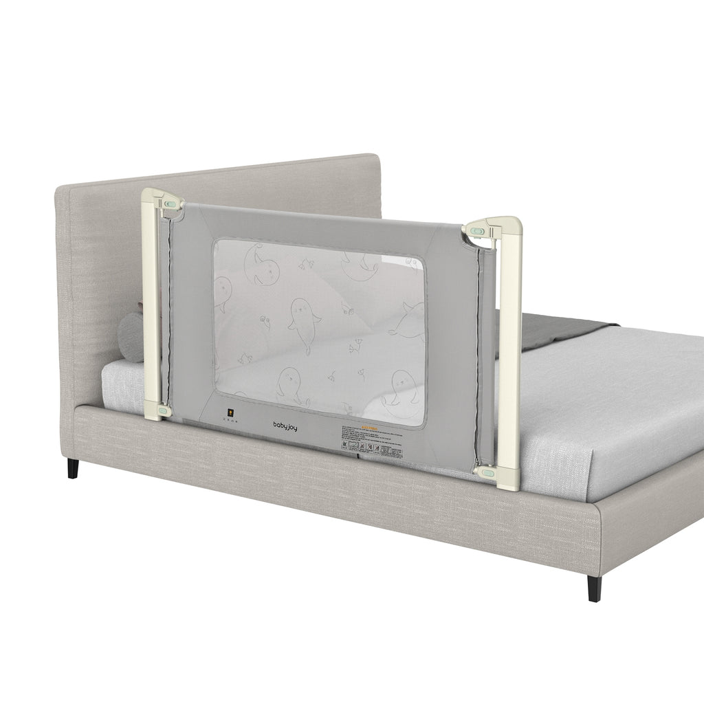 Toddler Bed Rail Guard - Adjustable Height with Safety Lock, S Variation