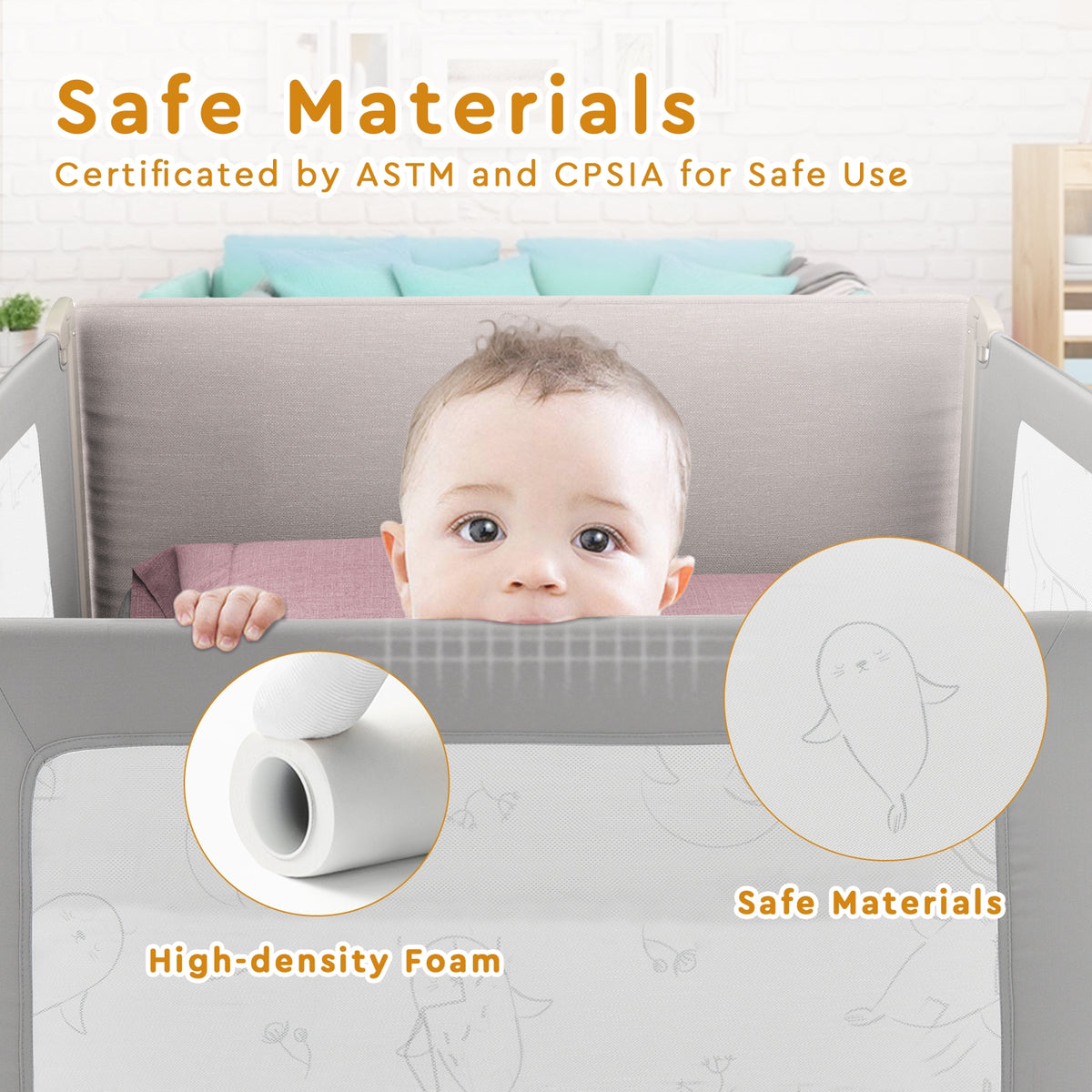 Toddler Bed Rail Guard - Adjustable Height with Safety Lock, S Variation
