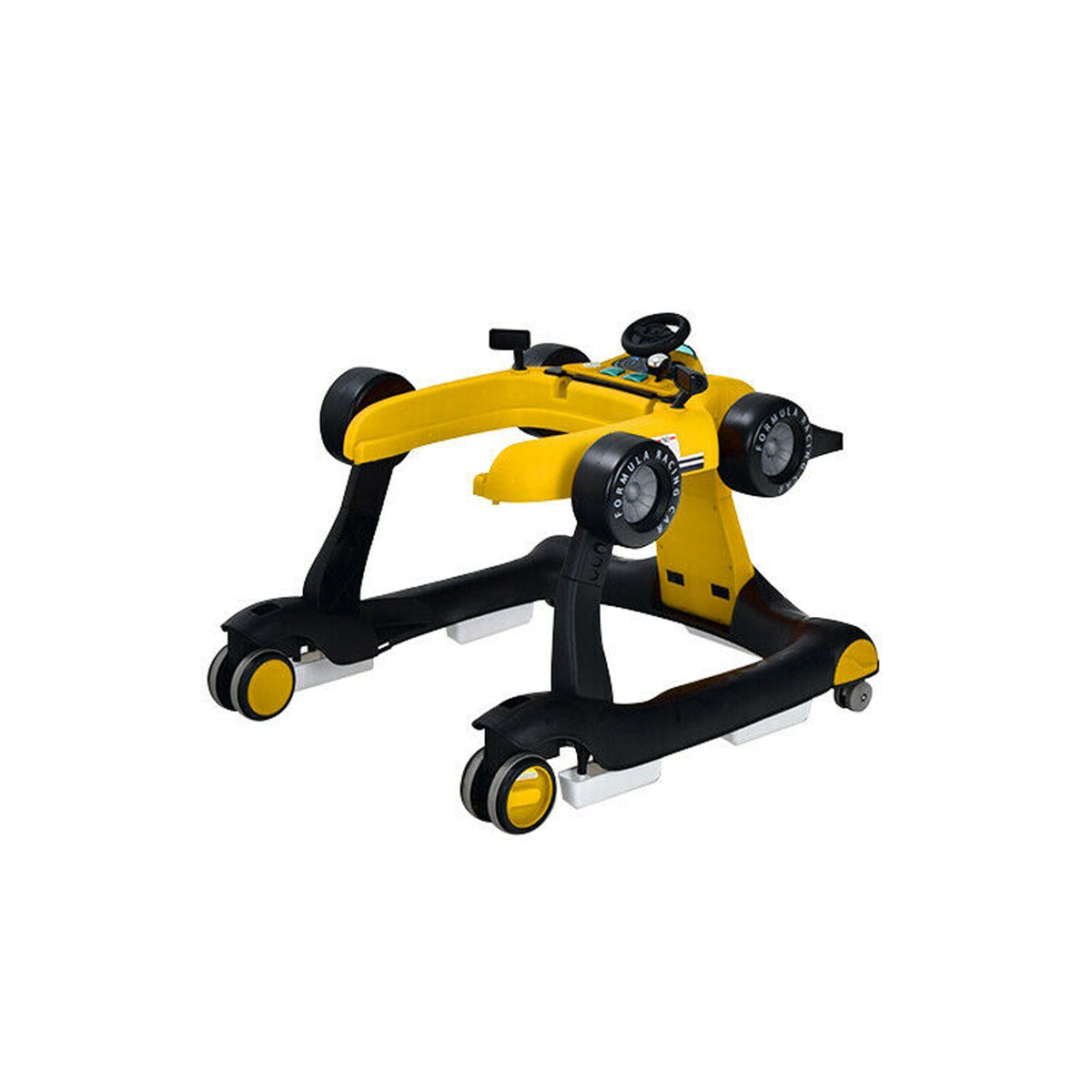 4-in-1 Baby Push Walker with Adjustable Height - Yellow Variation