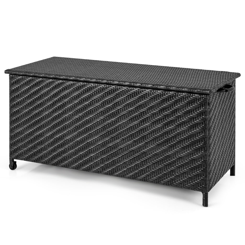 85 Gallon Outdoor Storage Box with Removable Liner - Brown