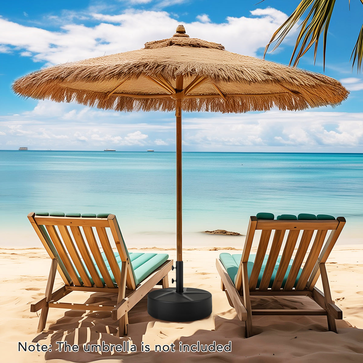Patio Umbrella Base 88LBS Capacity Water and Sand Fillable Market
