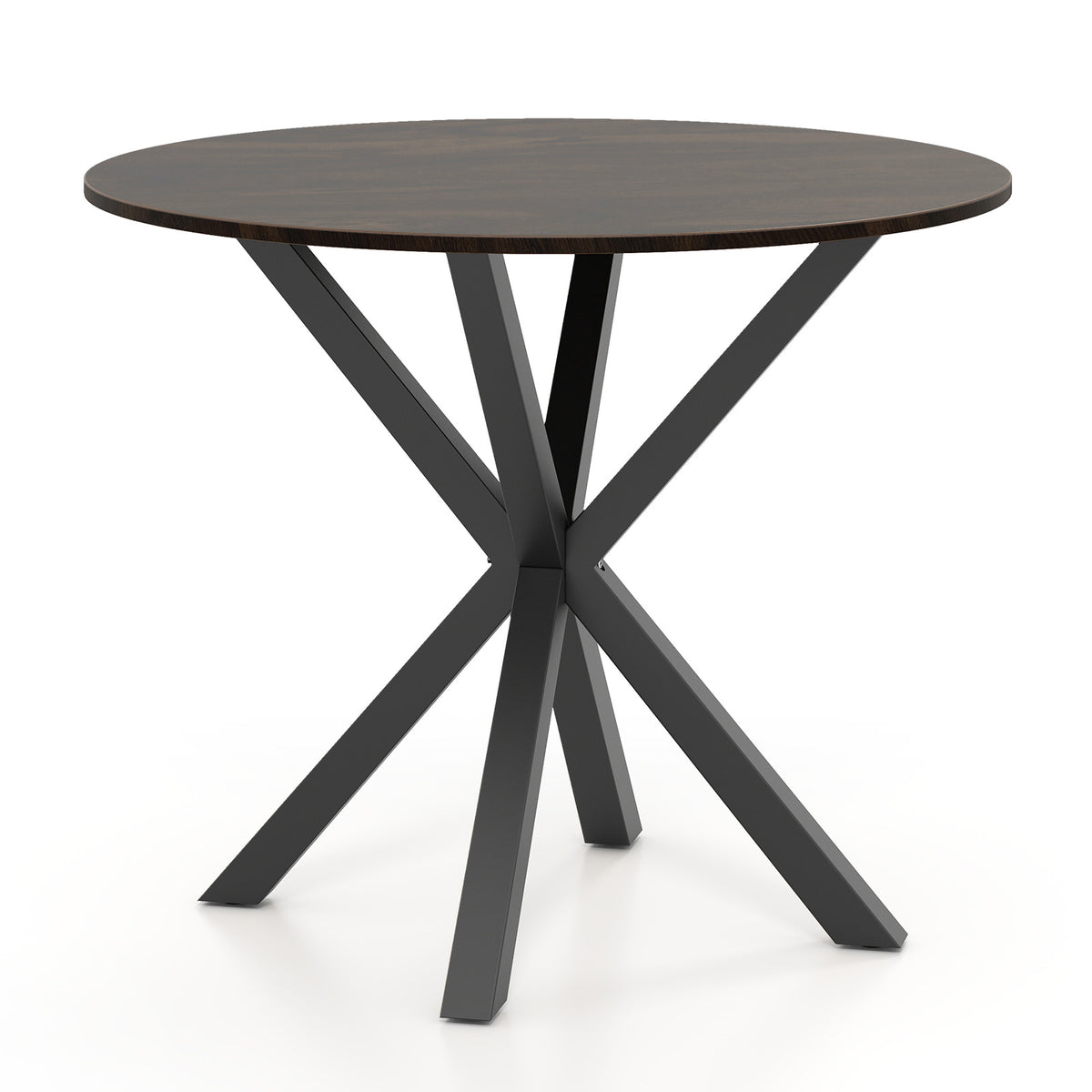 36 Inch Round Dining Table with Pedestal Base - Gray