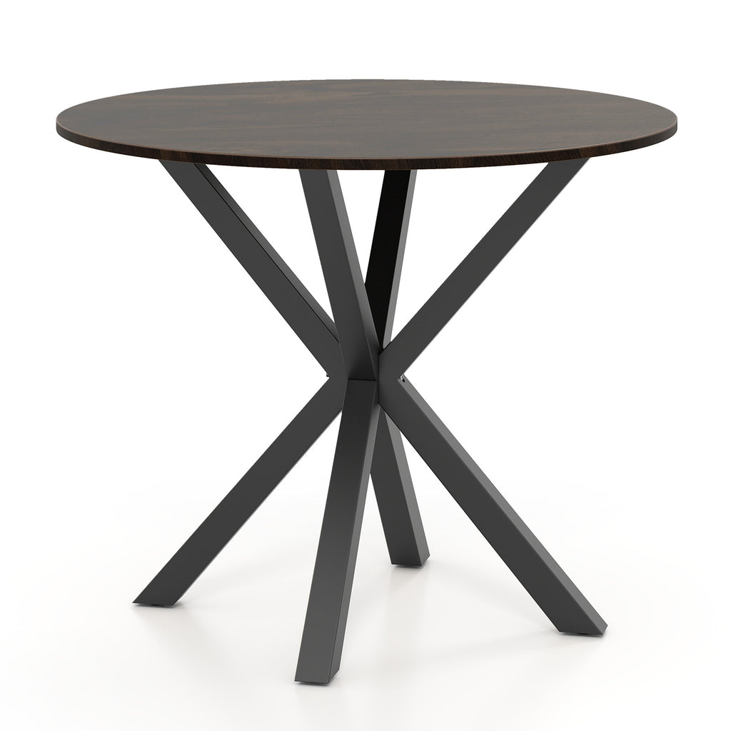 36 Inch Round Dining Table with Pedestal Base - Gray