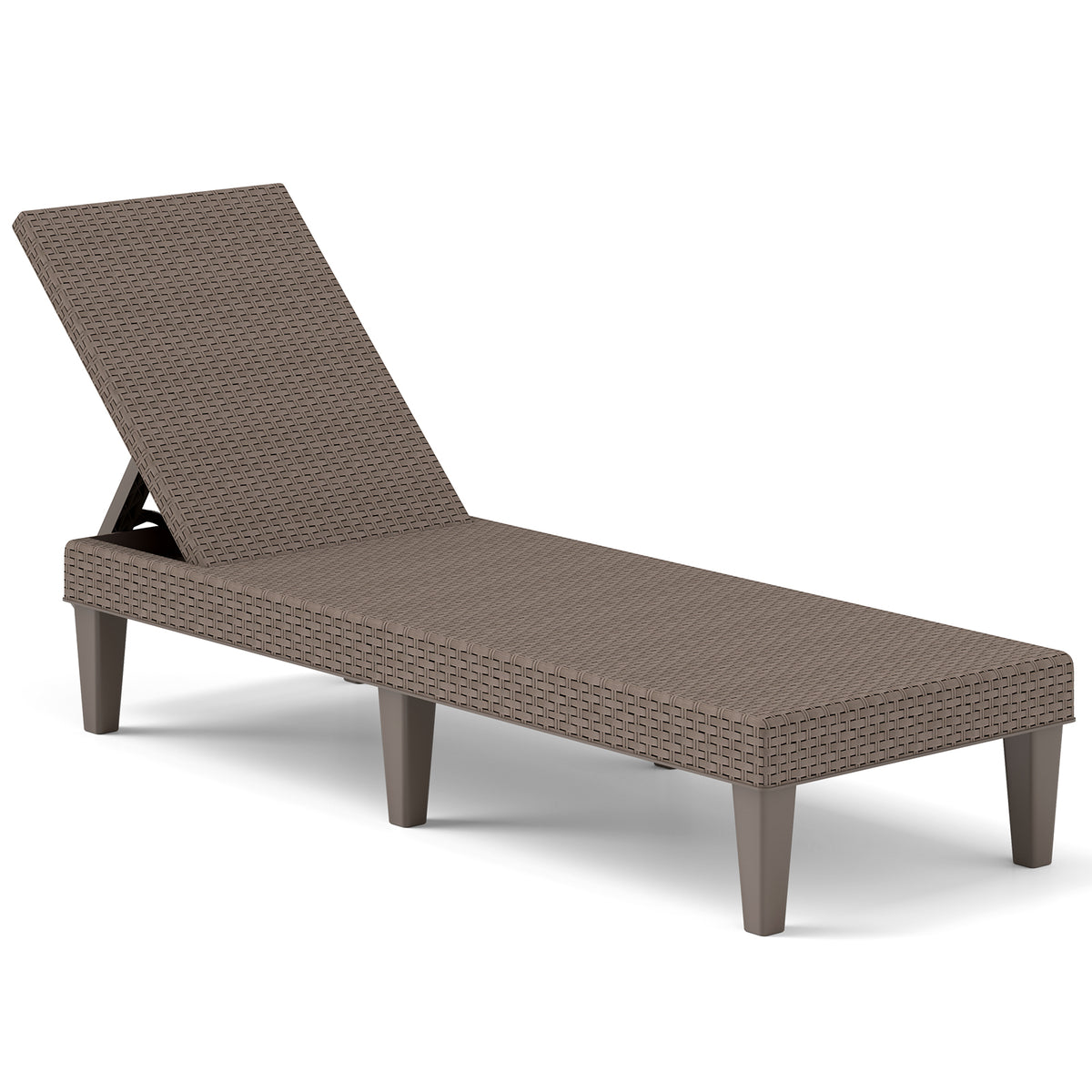Patio Lounge Chair 3-Position Adjustable Backrest - Orange