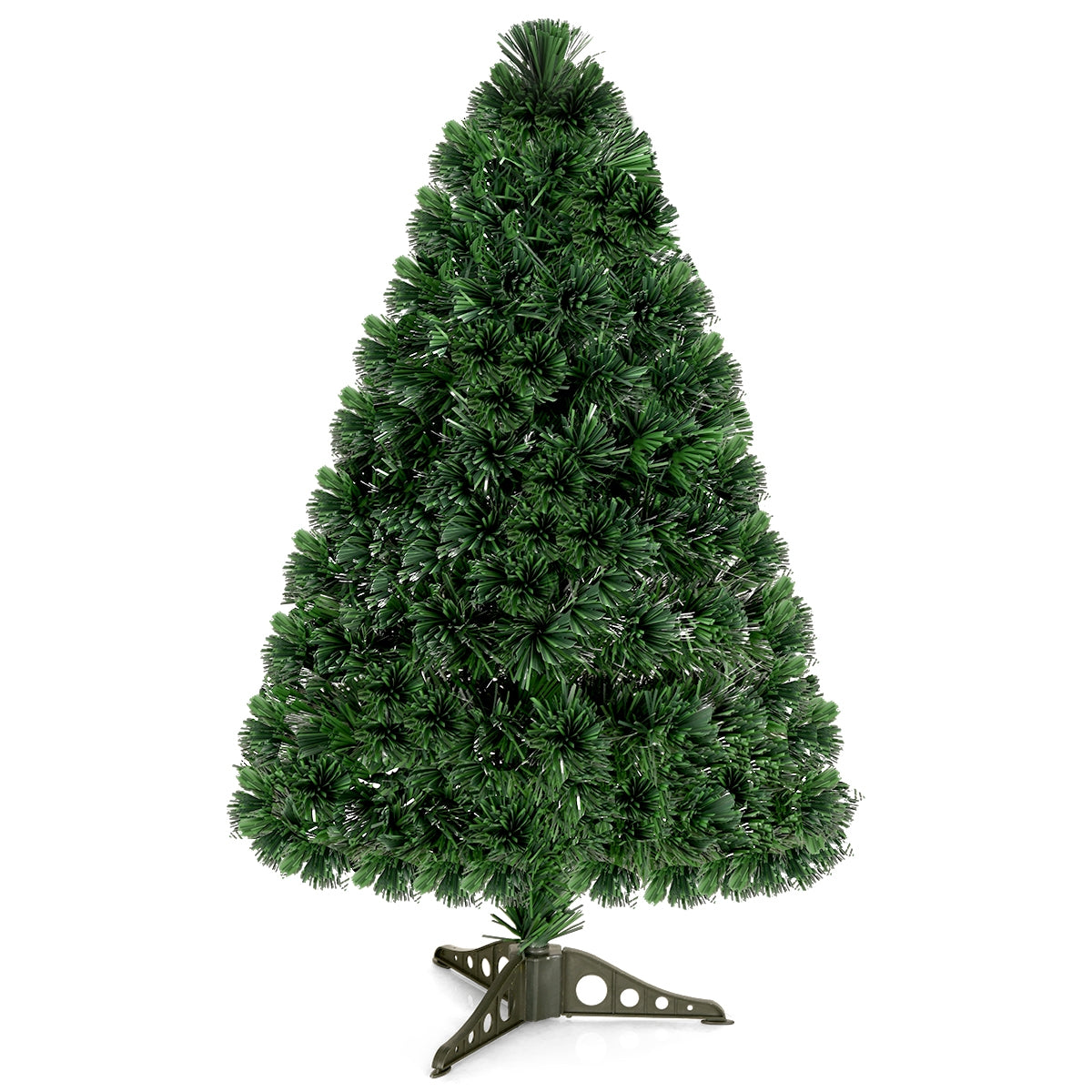 3 Ft Artificial Pre-Lit Fiber Optic Christmas Tree - Green Tips, No Assembly