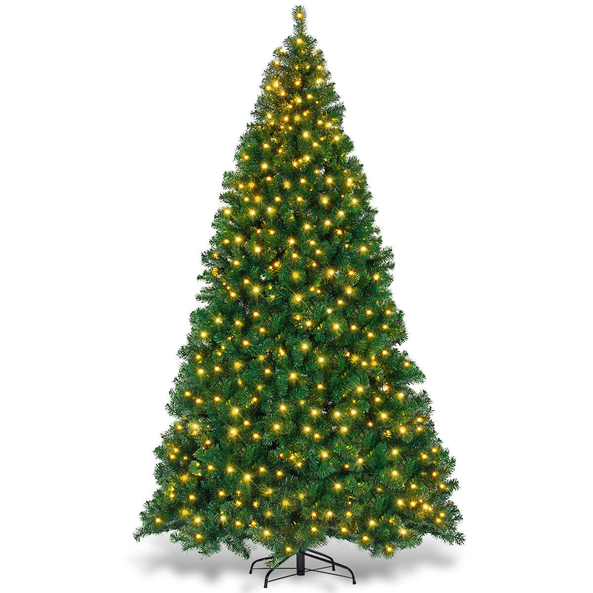 9 Feet Pre-Lit PVC Artificial Christmas Tree with 700 LED Lights - 9 Ft with LED Light