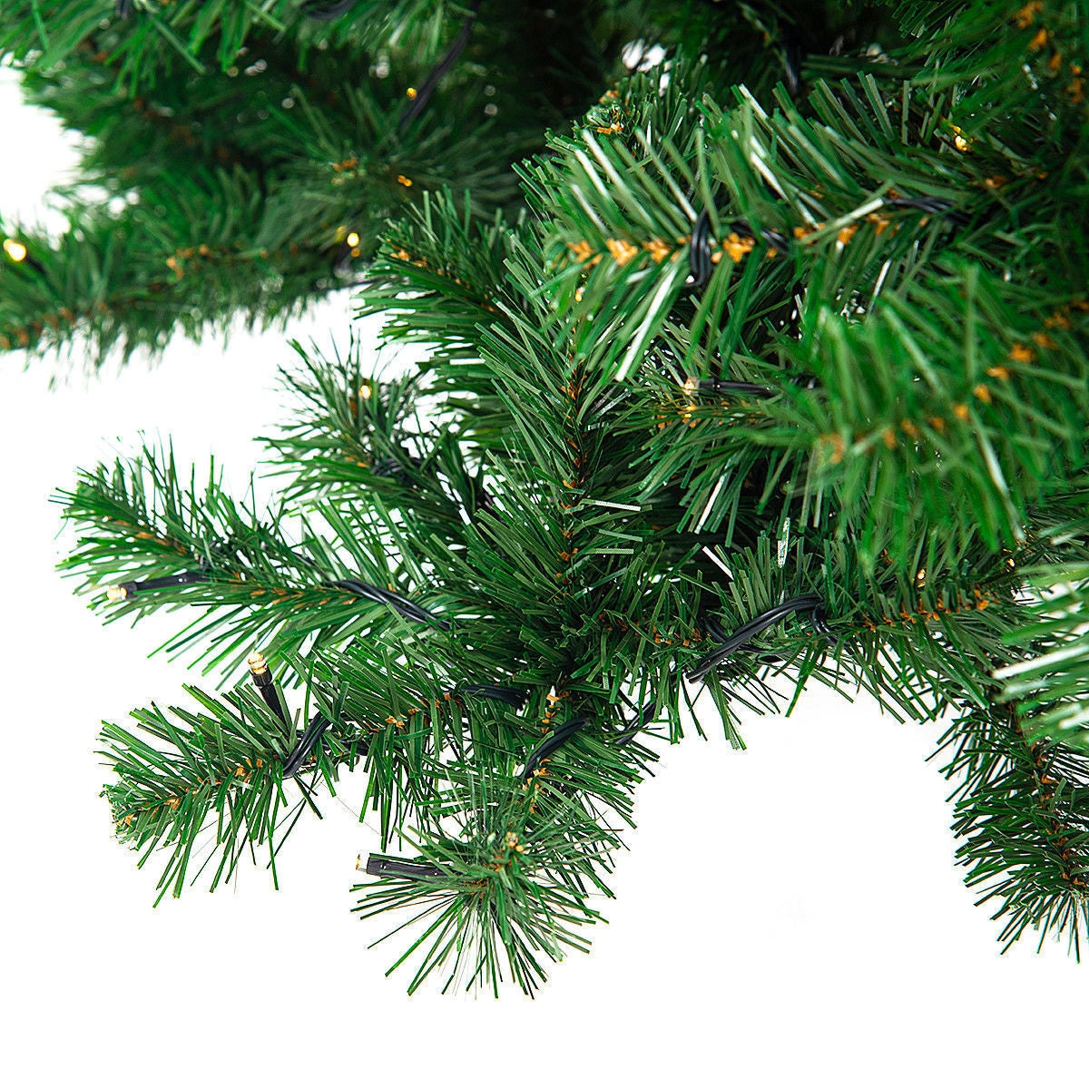 9 Feet Pre-Lit PVC Artificial Christmas Tree with 700 LED Lights - 9 Ft with LED Light