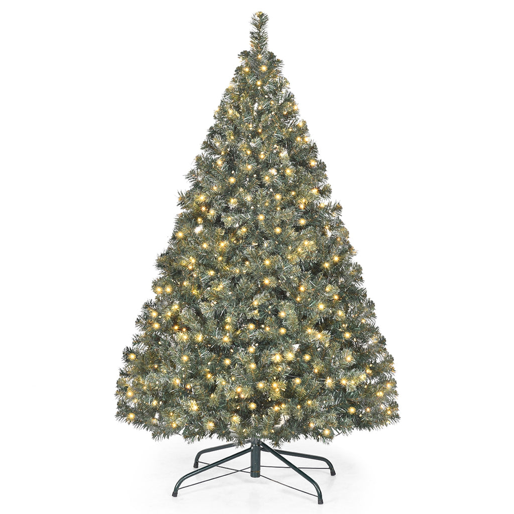 Pre-lit Artificial Christmas Tree 4.5 Feet PVC Hinged Holiday Tree