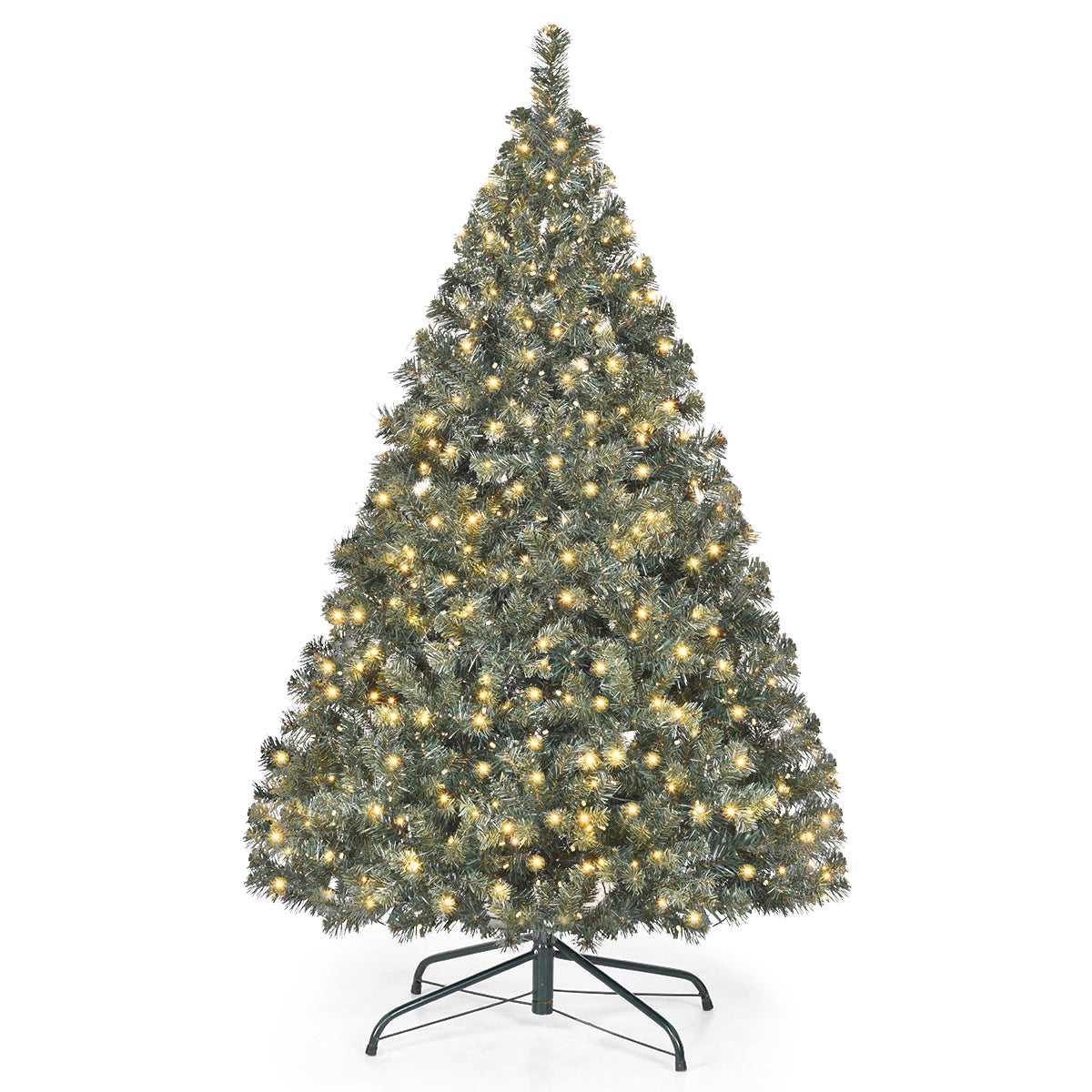 Pre-lit Artificial Christmas Tree 4.5 Feet PVC Hinged Holiday Tree