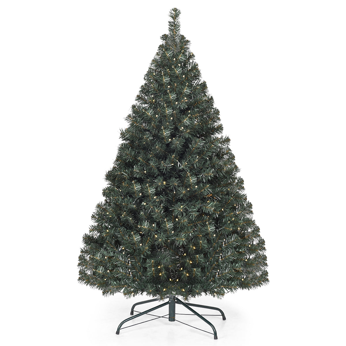 Pre-lit Artificial Christmas Tree 4.5 Feet PVC Hinged Holiday Tree