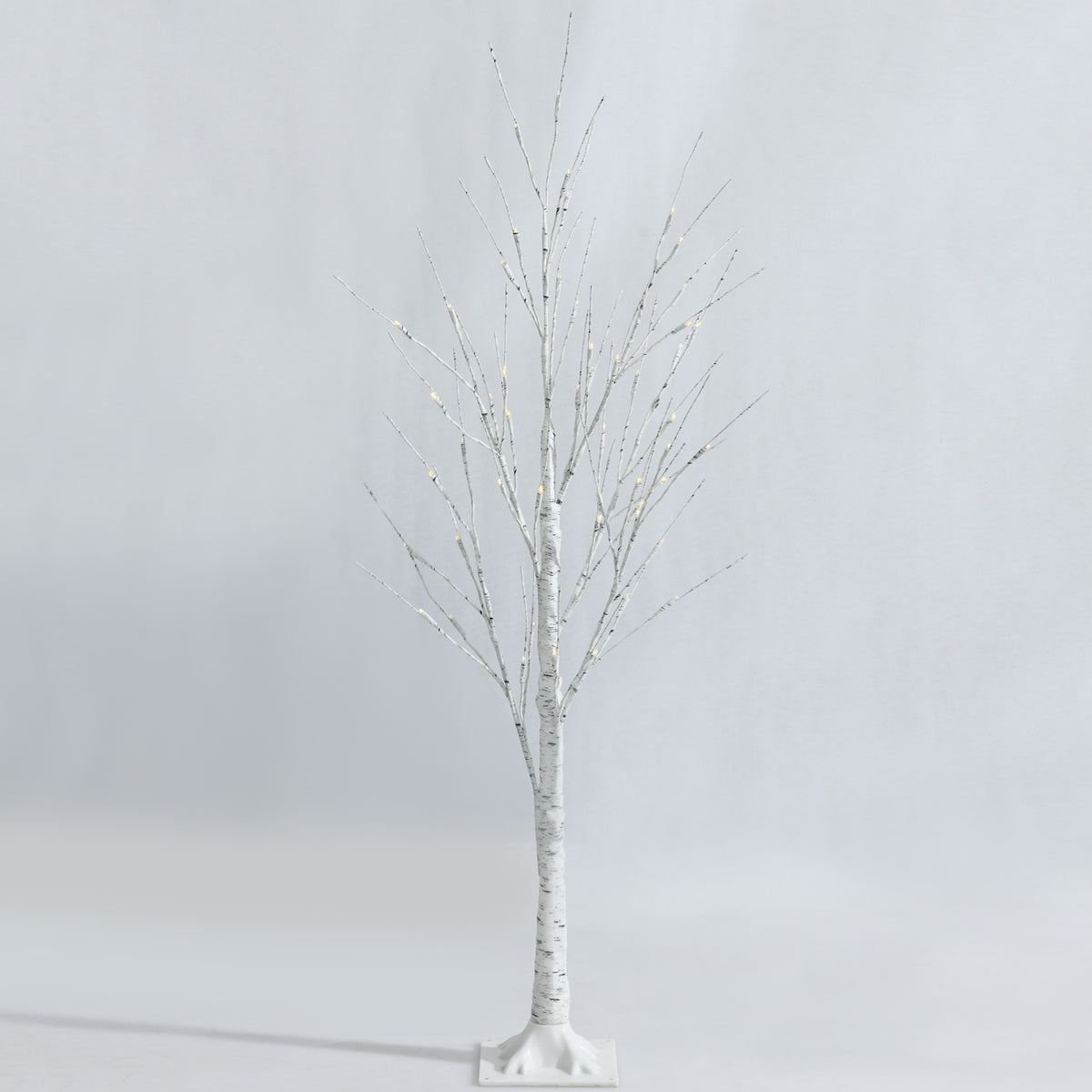 4 ft Pre-lit White Birch Tree for Christmas Holiday Indoor Decor with LED Lights