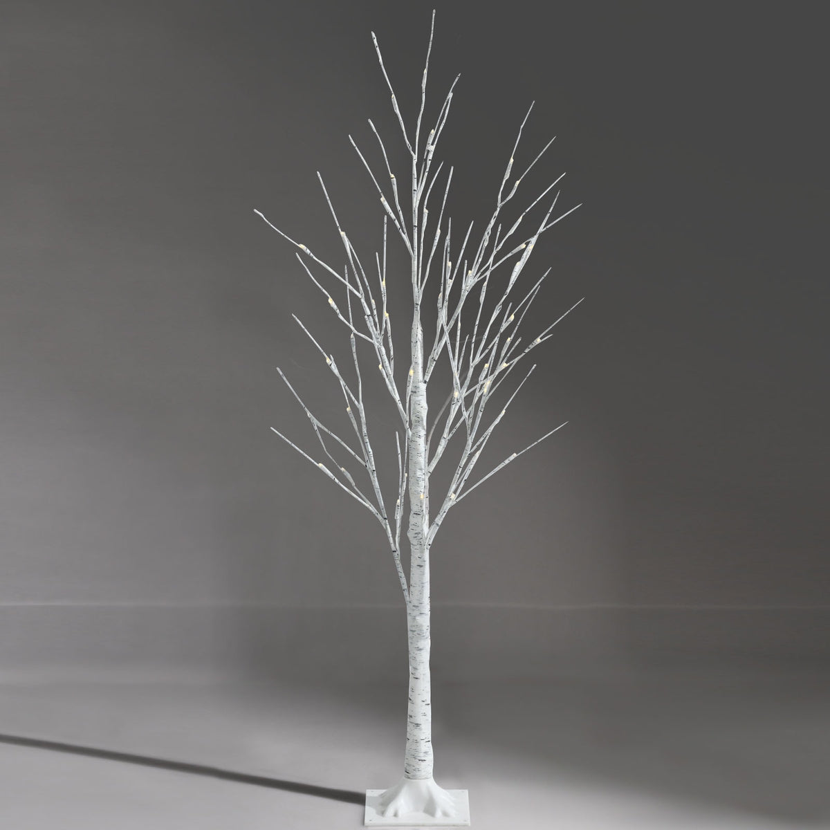4 ft Pre-lit White Birch Tree for Christmas Holiday Indoor Decor with LED Lights