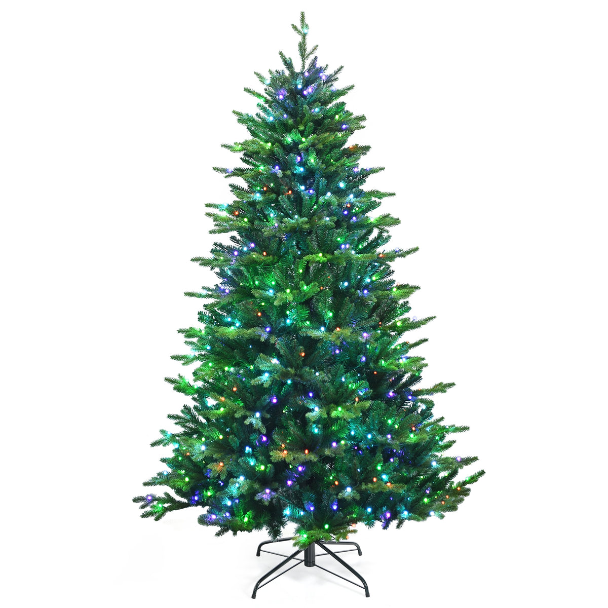 7 ft Pre-lit Artificial Christmas Tree with App-Controlled LED Lights