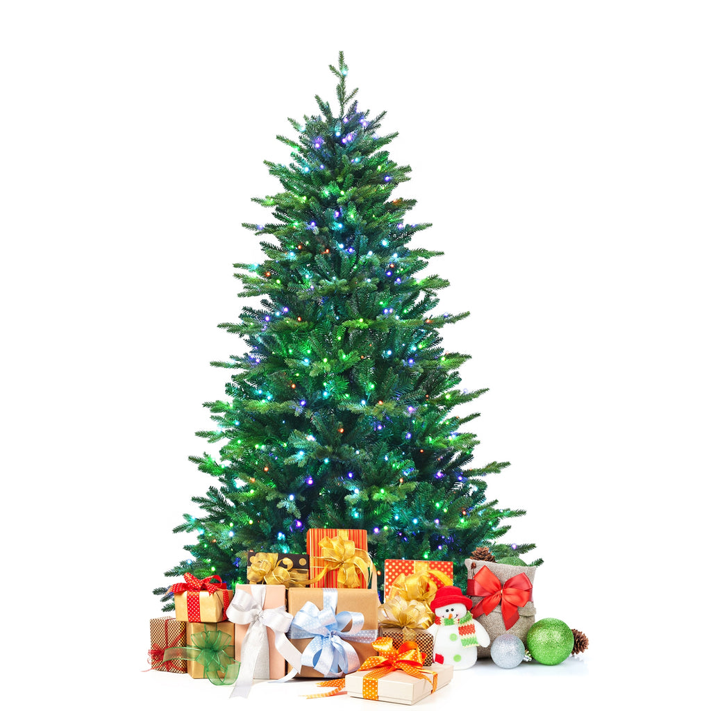 7 ft Pre-lit Artificial Christmas Tree with App-Controlled LED Lights