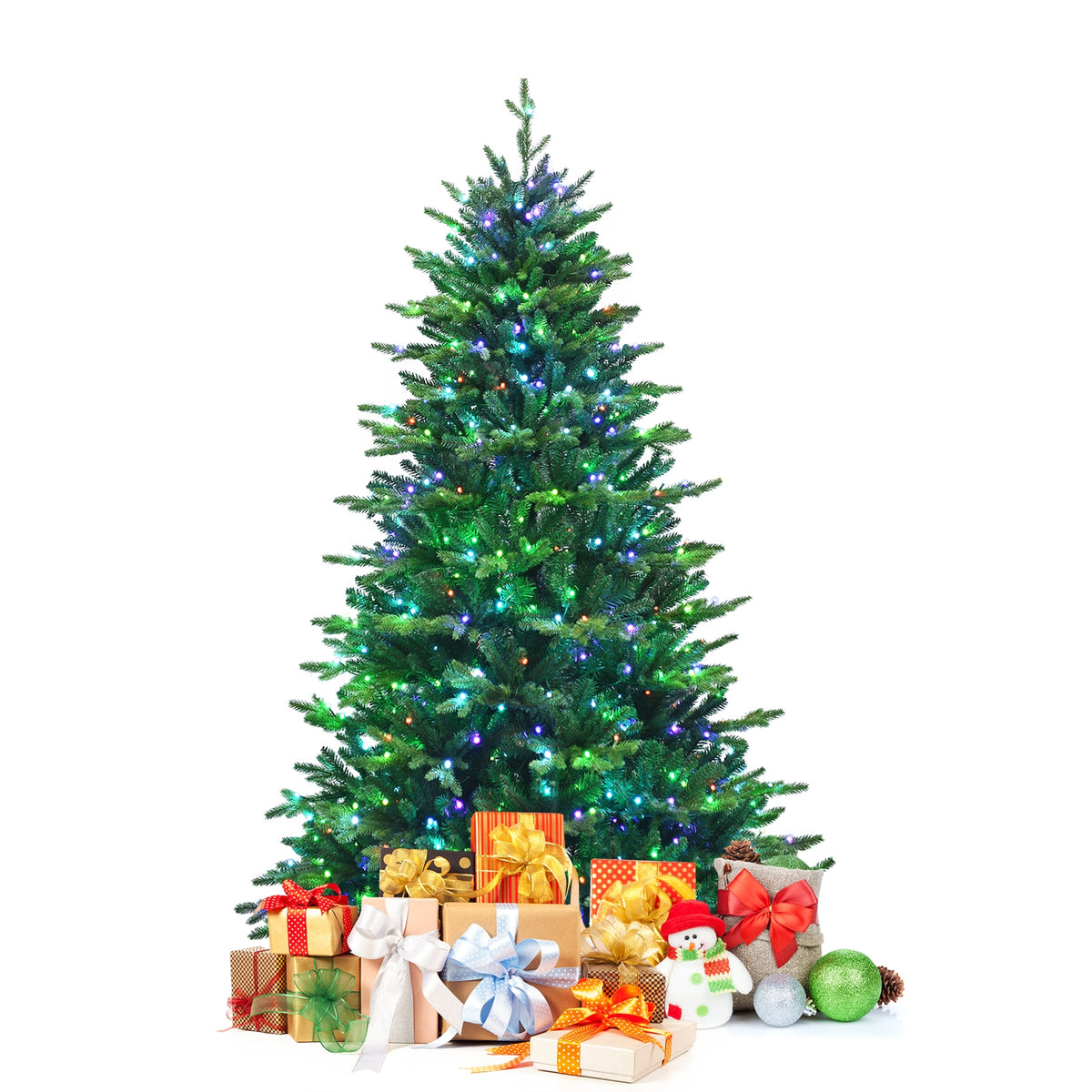 7 ft Pre-lit Artificial Christmas Tree with App-Controlled LED Lights