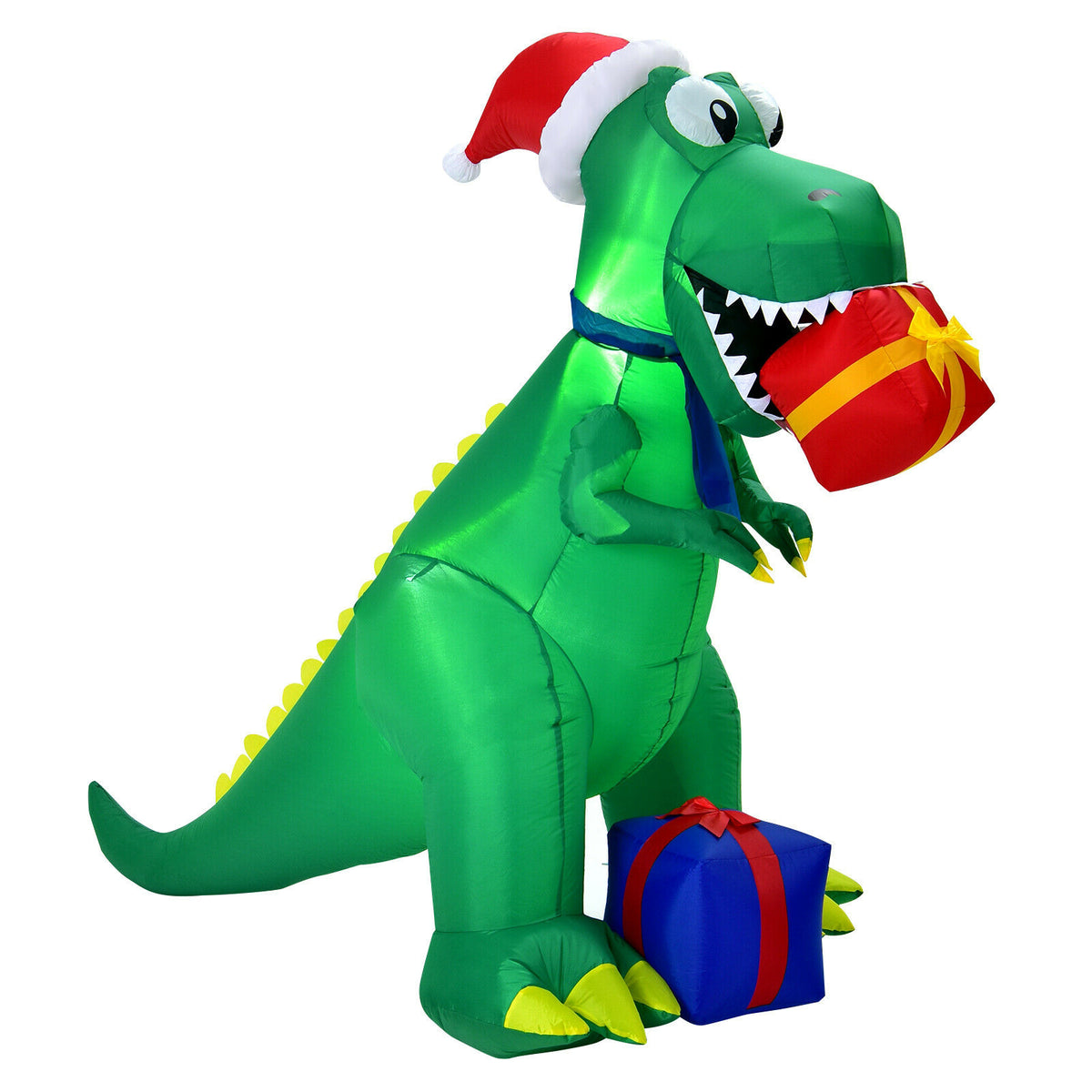 6ft Christmas Inflatable Dinosaur for Indoor & Outdoor Holiday Decor