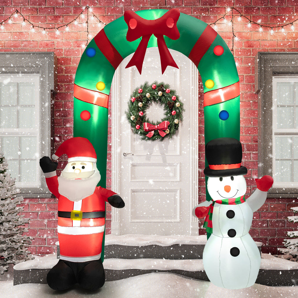 Christmas Inflatable Archway with Santa Claus & Snowman - B Style 8 Feet