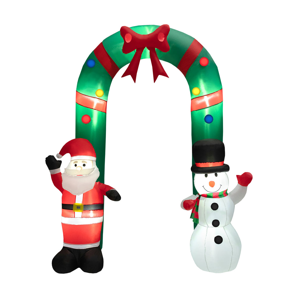 Christmas Inflatable Santa Decoration Sitting Down with LED Lights - 9.5 Feet