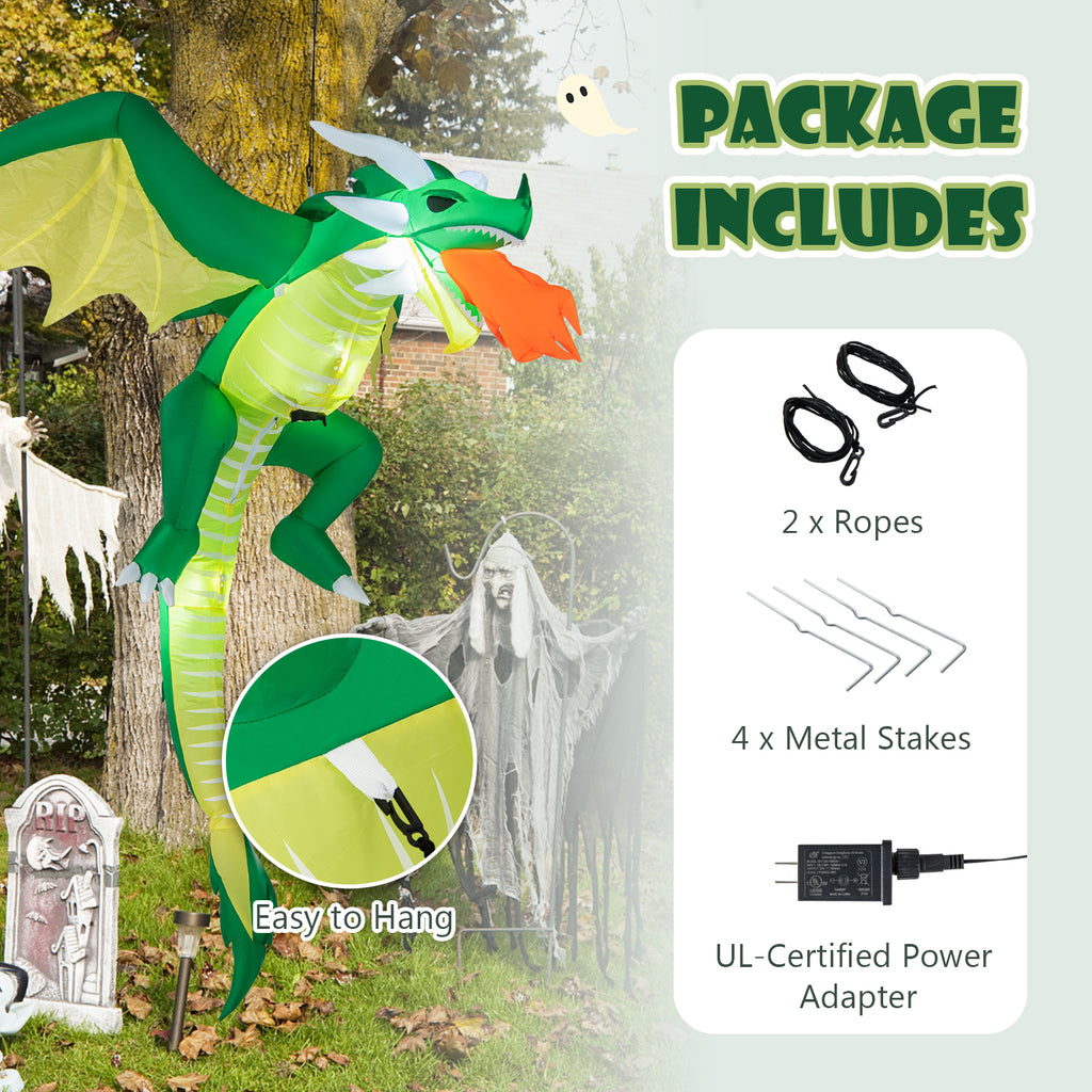 5 Feet Hanging Inflatable Dragon Decoration for Halloween Yard & Porch