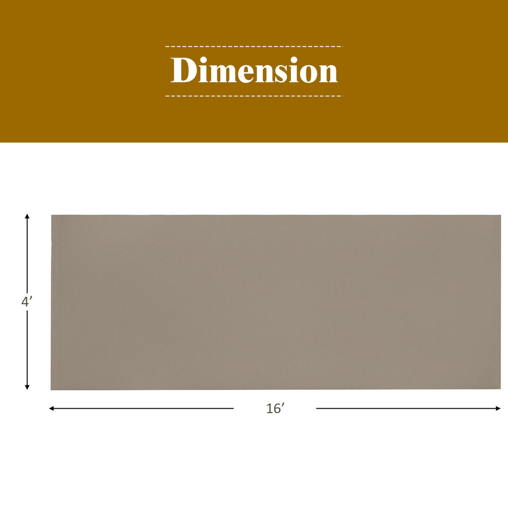 16' x 4' Canopy Replacement Cover for Pergola - Beige