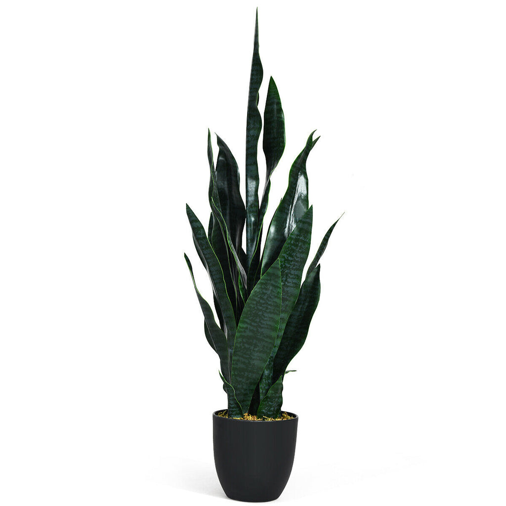Artificial Rainbow Taro Tree 63 Inch Tall with 11 Faux Leaves - Realistic Indoor Decor - Set of 1