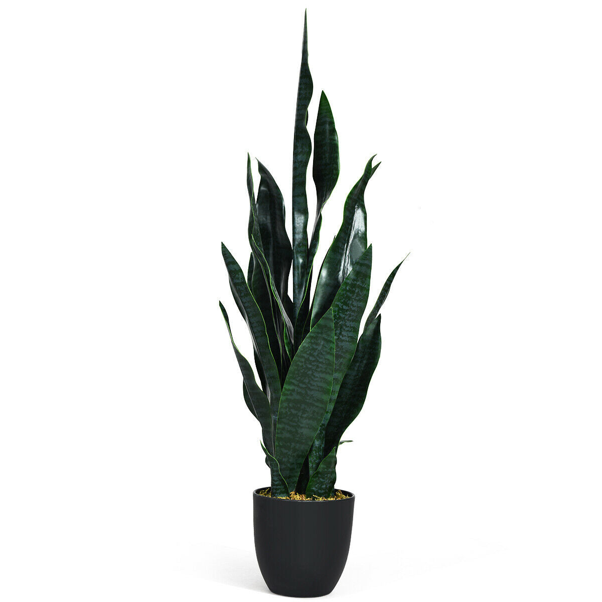 Artificial Rainbow Taro Tree 63 Inch Tall with 11 Faux Leaves - Realistic Indoor Decor - Set of 1