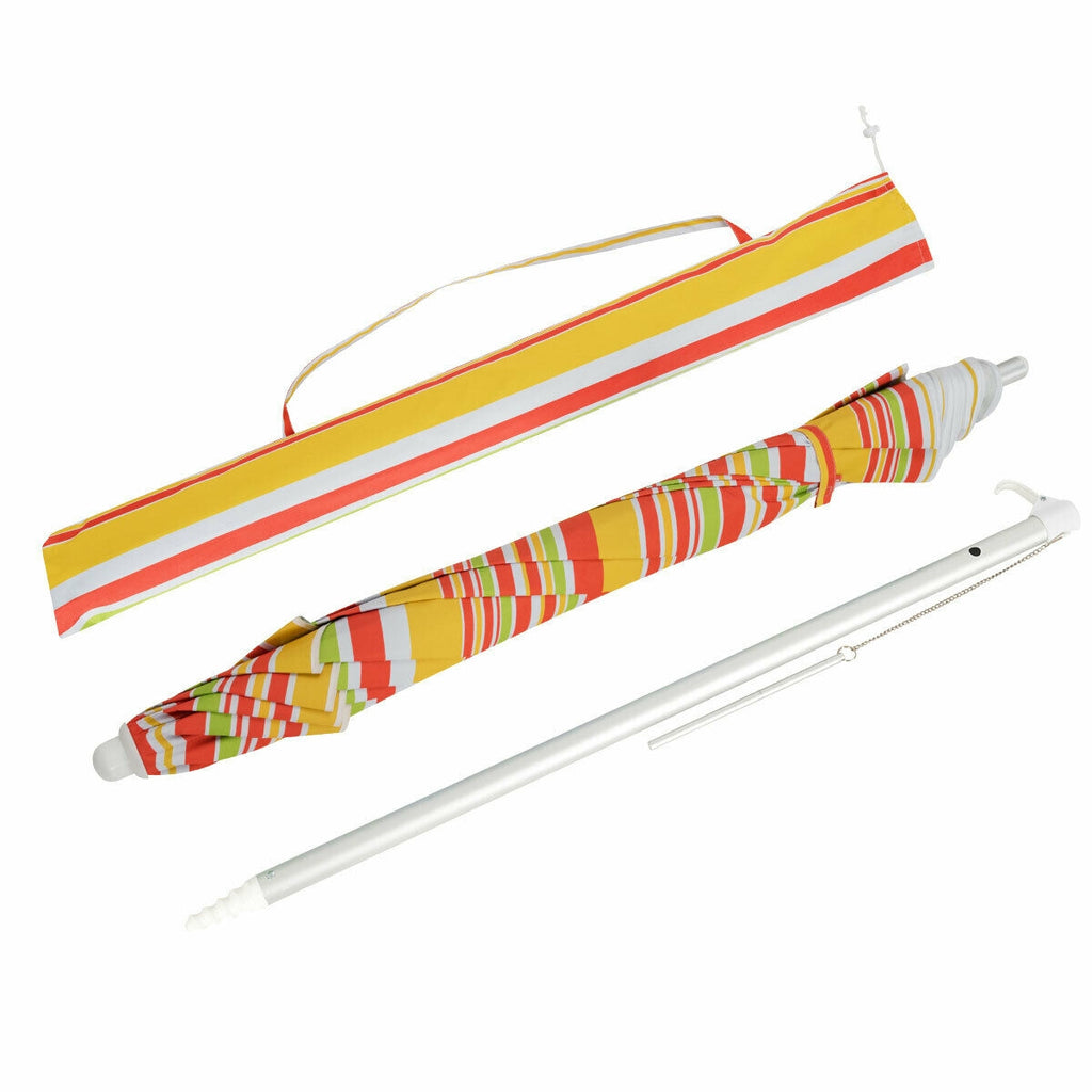 6.5 Feet Beach Umbrella with Carry Bag without Weight Base