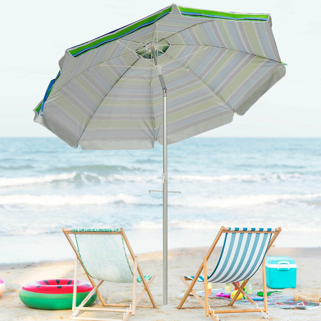 6.5 Feet Beach Umbrella with Carry Bag without Weight Base