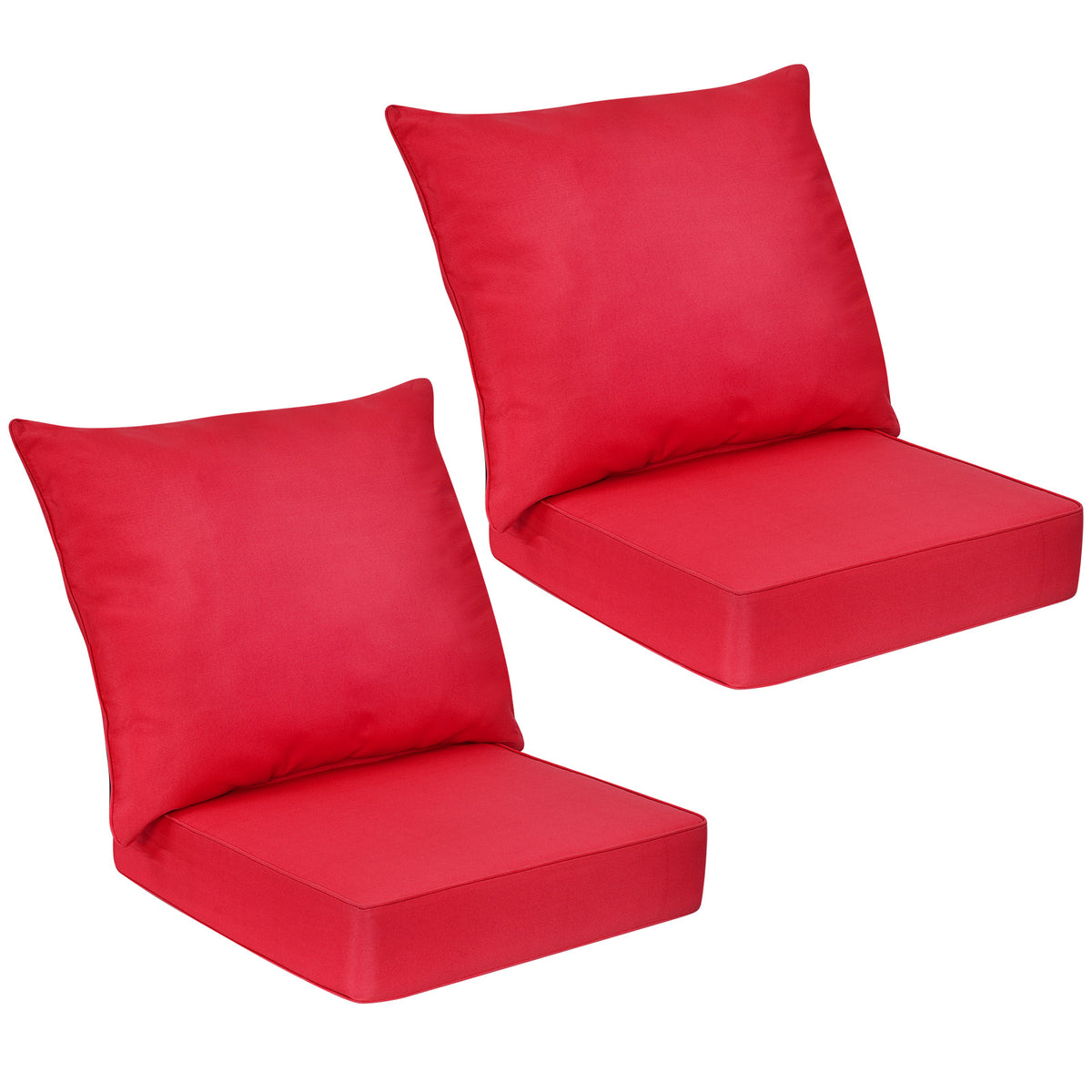 Deep Seat Chair Cushion Pads Set with Rope Belts for Indoor and