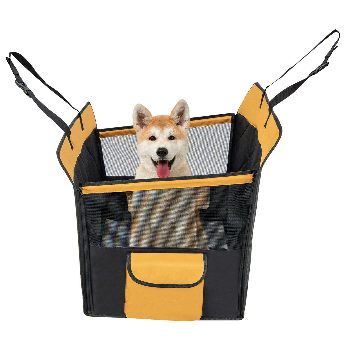 Dog Car Seat Cover for Small and Medium Dogs with Mesh Window - Black, Variation of THIS listing