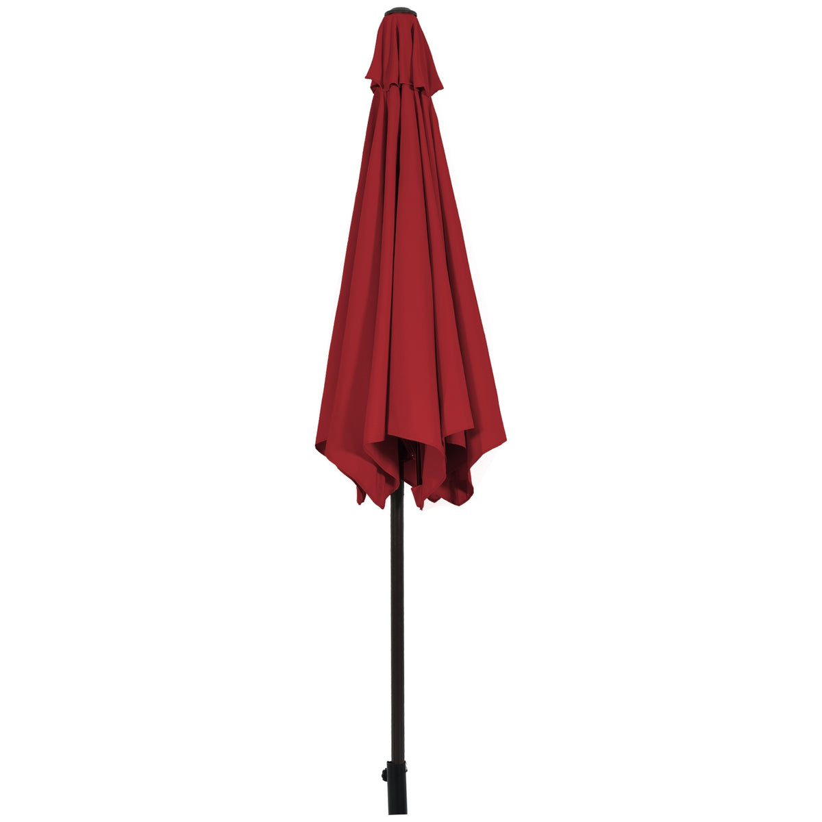 10 x 8.2 Ft Patio Umbrella with Tilt & Crank - Dark Red