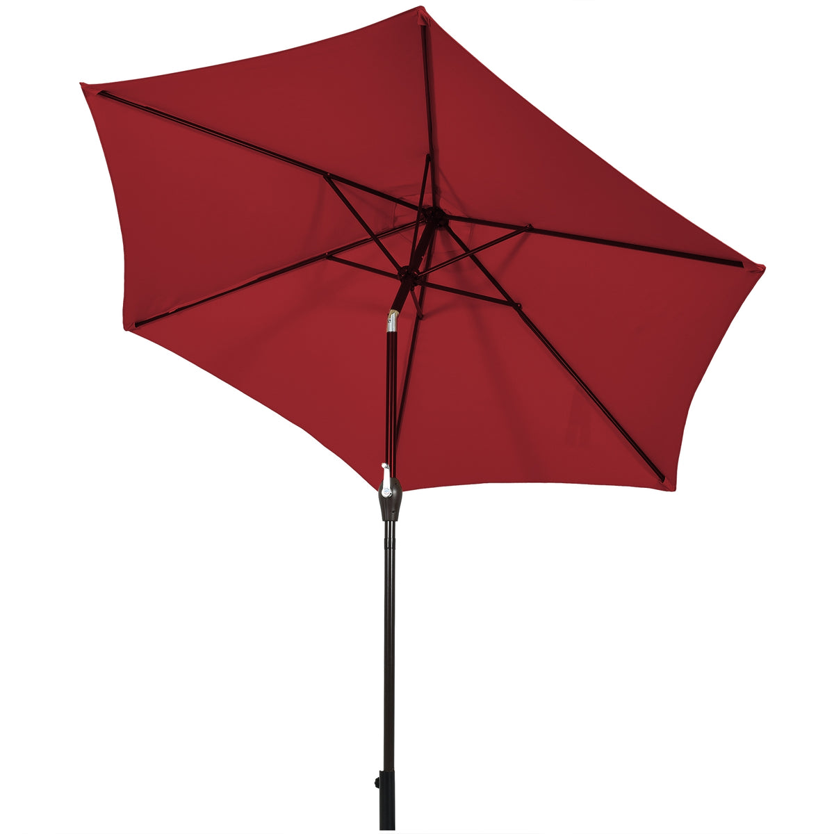 10 x 8.2 Ft Patio Umbrella with Tilt & Crank - Dark Red