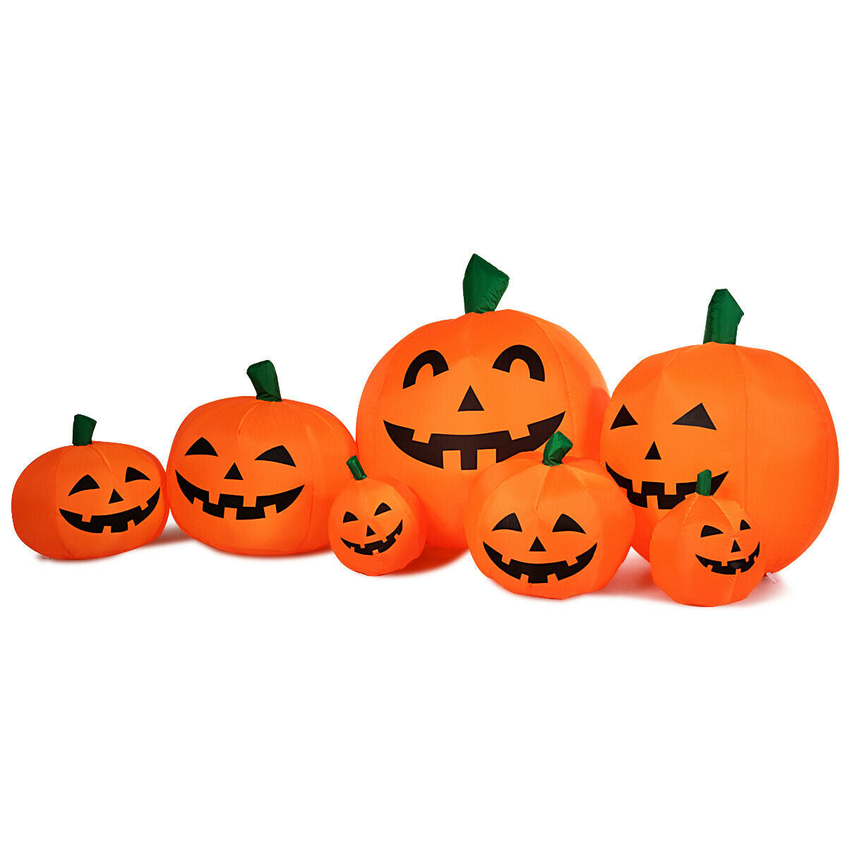 7.5 Feet Halloween Inflatable Pumpkin Patch with LED Lights - 7 Pumpkins
