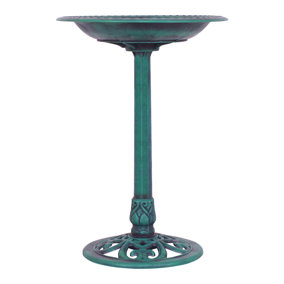 Outdoor Garden Pedestal Bird Bath Feeder - Weather-Resistant Resin, Easy Assembly