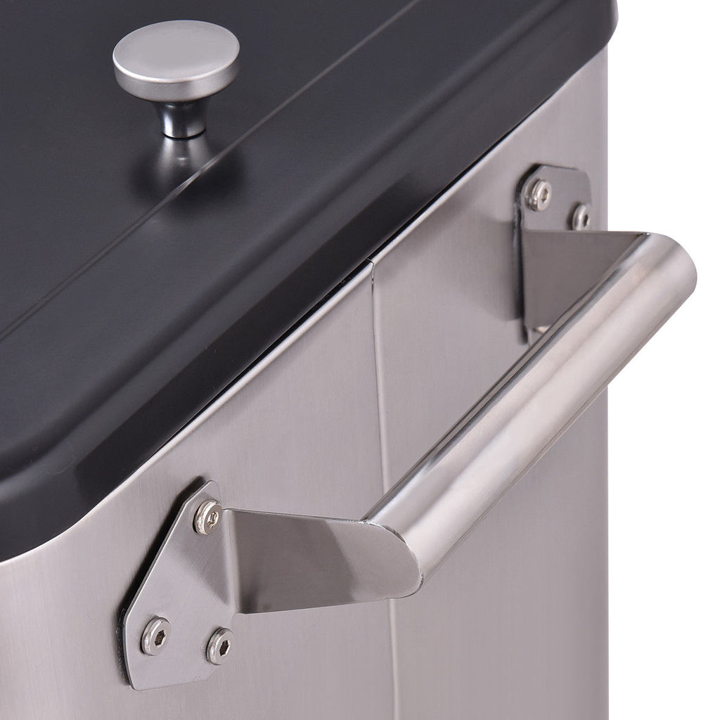 80 Quart Rolling Stainless Steel Beverage Cooler
