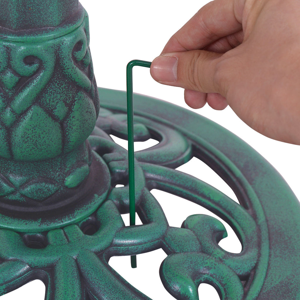 Outdoor Garden Pedestal Bird Bath Feeder - Weather-Resistant Resin, Easy Assembly