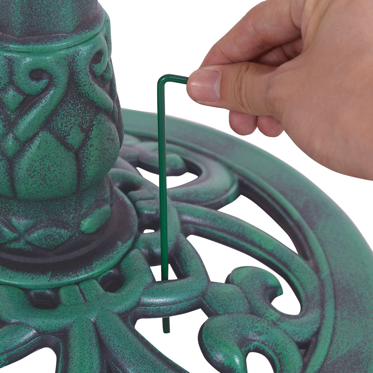 Outdoor Garden Pedestal Bird Bath Feeder - Weather-Resistant Resin, Easy Assembly