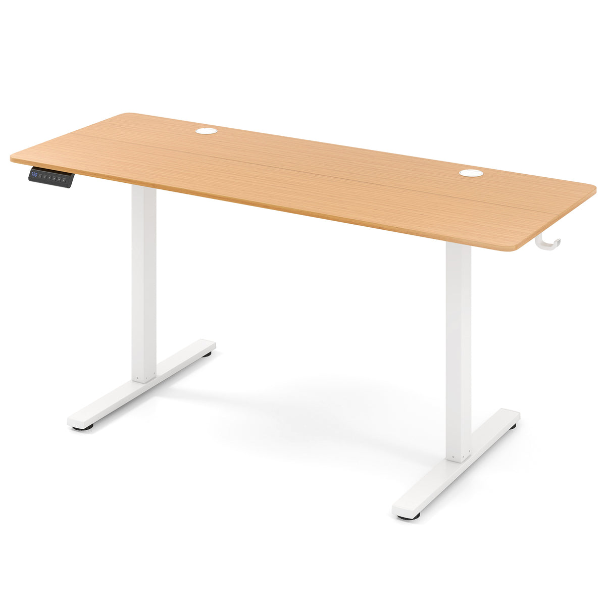 Electric Standing Desk 28-46" Adjustable 3 Memory - White