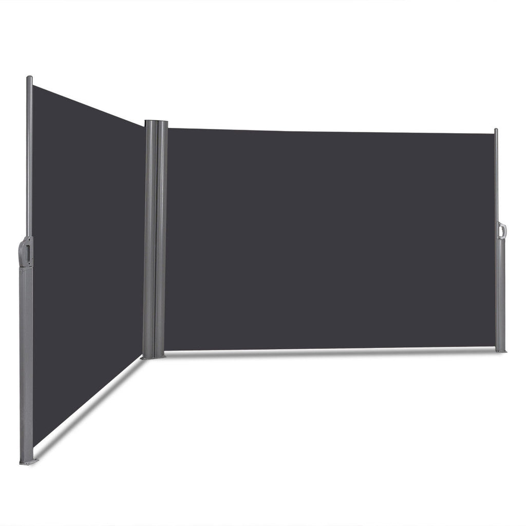 Patio Retractable Side Awning Screen Divider – 118.5 x 63 Inch